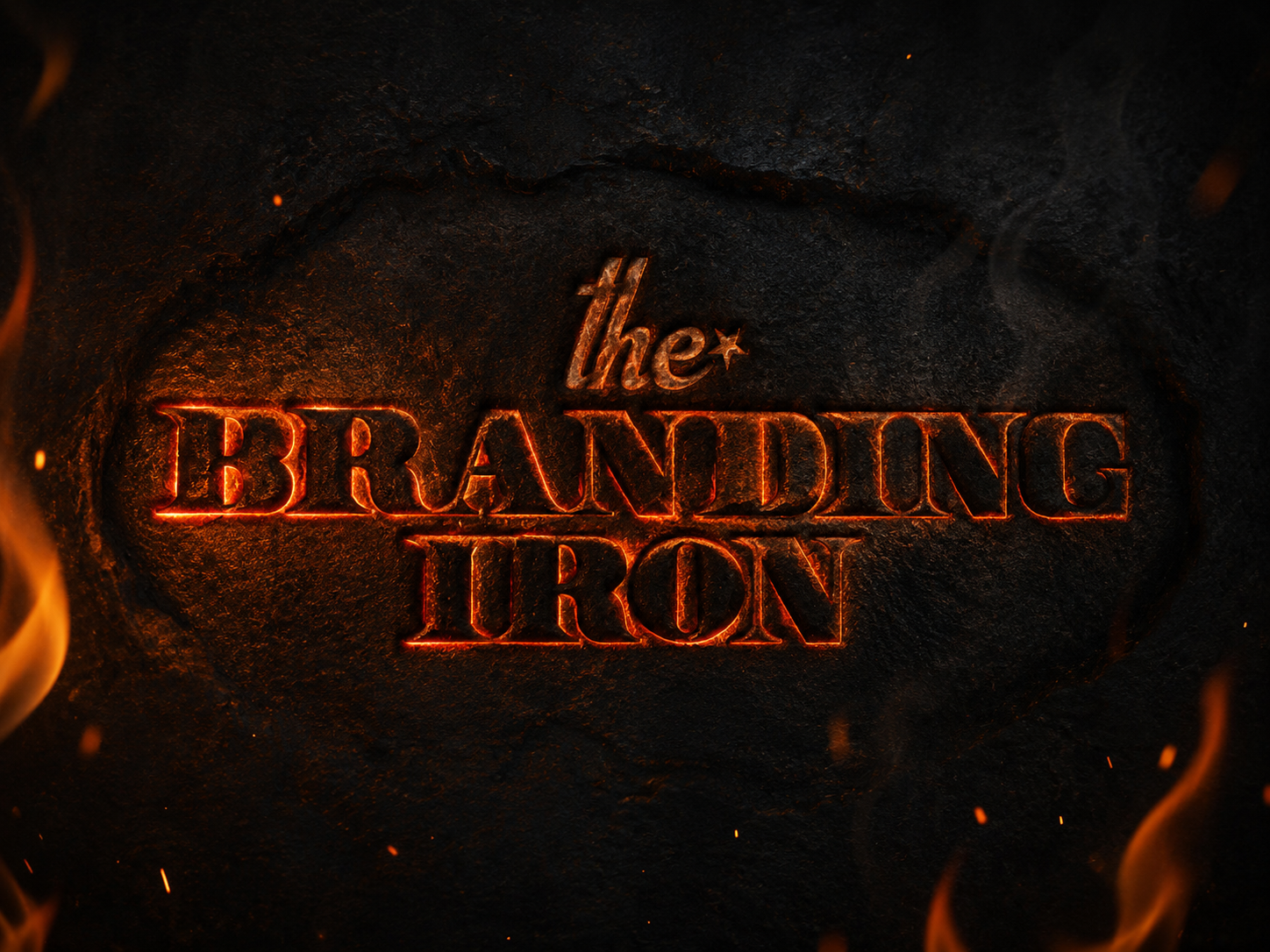 El logotipo tratado como hierro incandescente